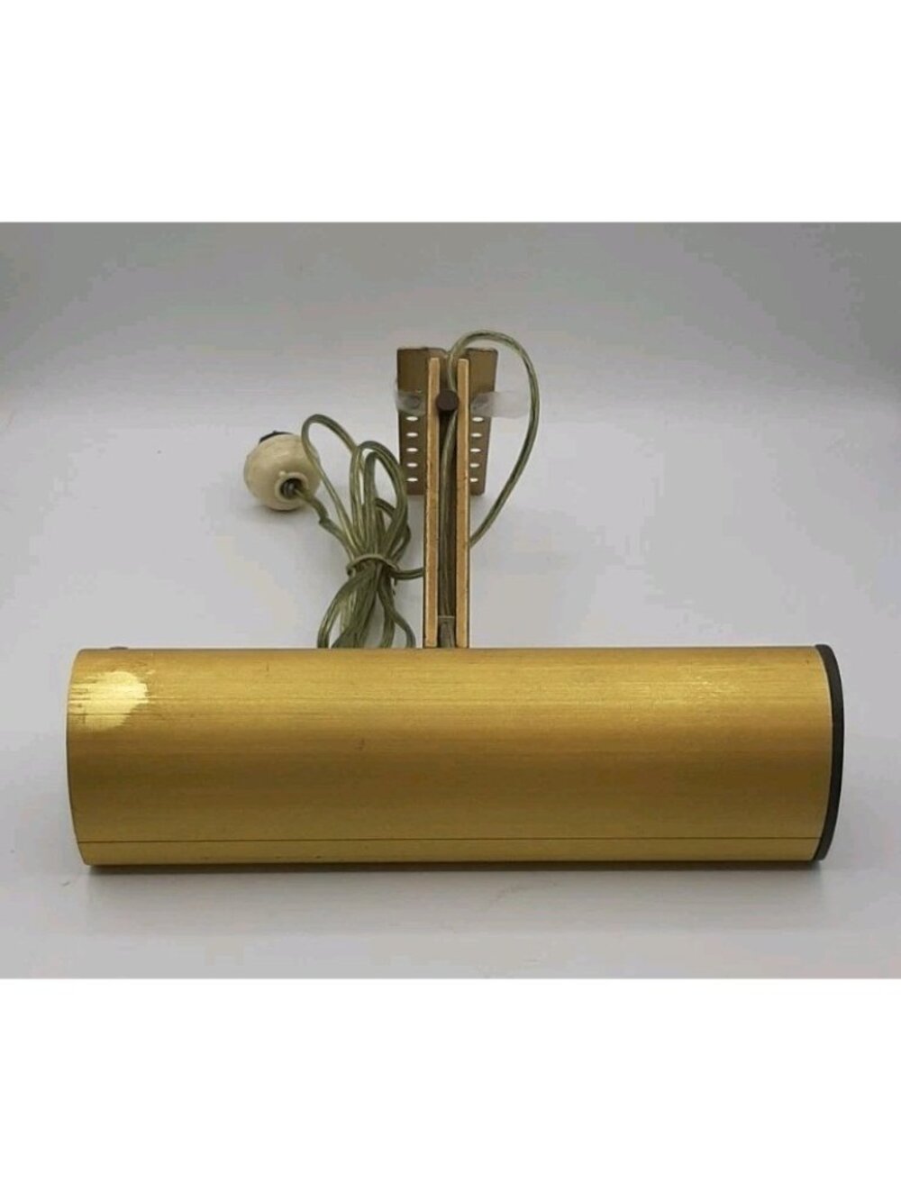 Vintage 9 1/4 In Gold Electric Wall Mount Picture Art Lamp Light Adjustable Neck